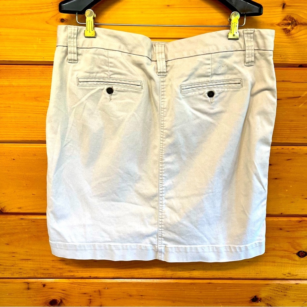 Tommy Hilfiger Women's Khaki Beige Chino Stretch Cotton knee Length Skirt 14